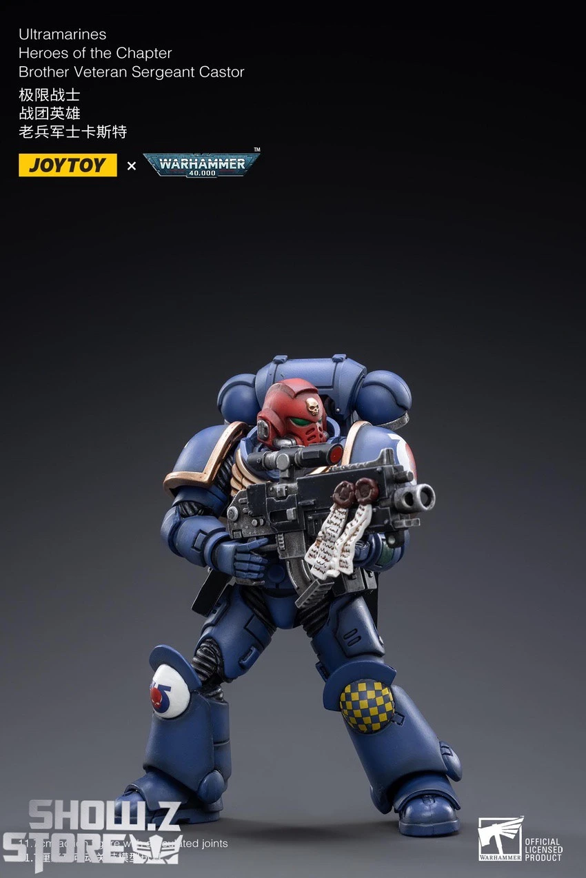 JoyToy Source 1/18 Warhammer 40K Ultramarines Heroes Of The Chapter Brother Veteran Sergeant Castor 6 JoyToy Source 1/18 Warhammer 40K Ultramarines Heroes Of The Chapter Brother Veteran Sergeant Castor - Image 4
